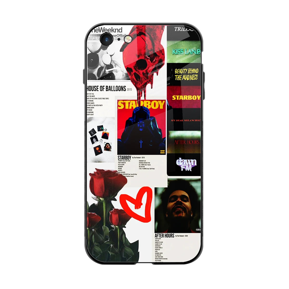 Starboy Collage back phone cover | glass case for iphone 6