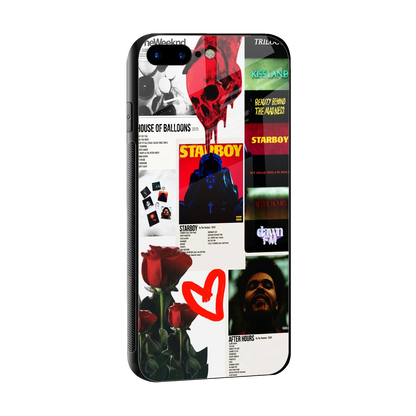 Starboy Collage sleek iphone 8 plus cover with tempered glass back and TPU edges