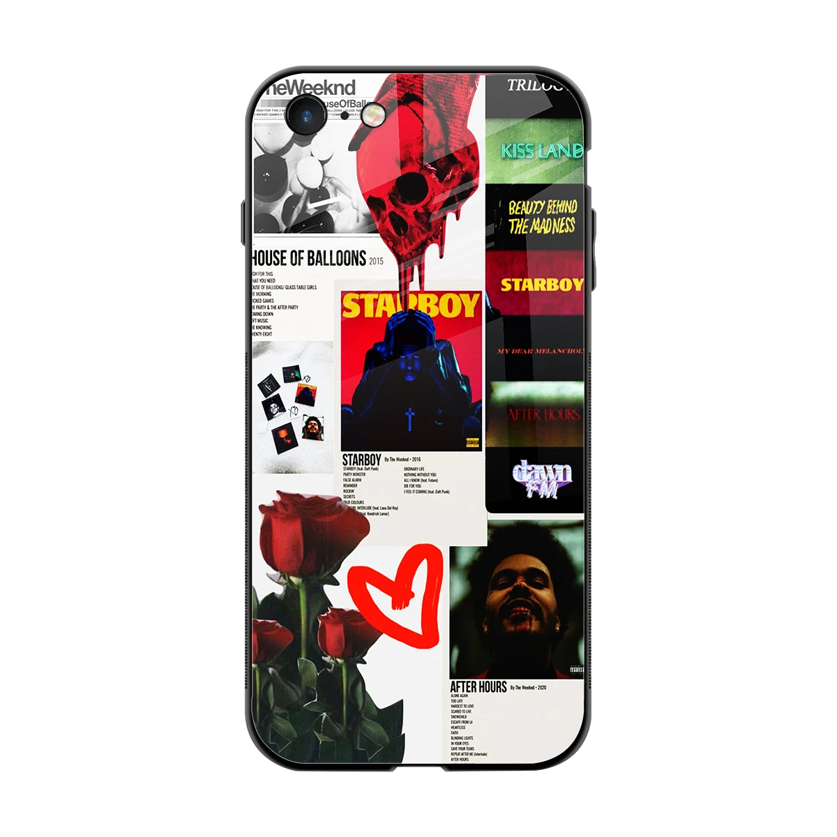 Starboy Collage back phone cover | glass case for iphone 7