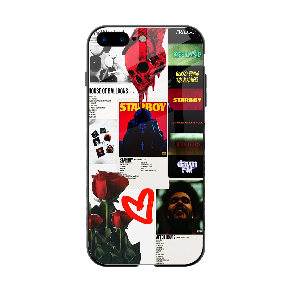 Starboy Collage back phone cover | glass case for iphone 8 plus