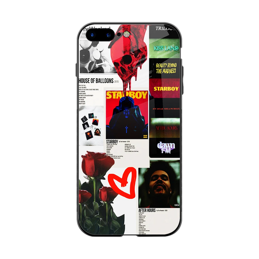 Starboy Collage back phone cover | glass case for iphone 8 plus