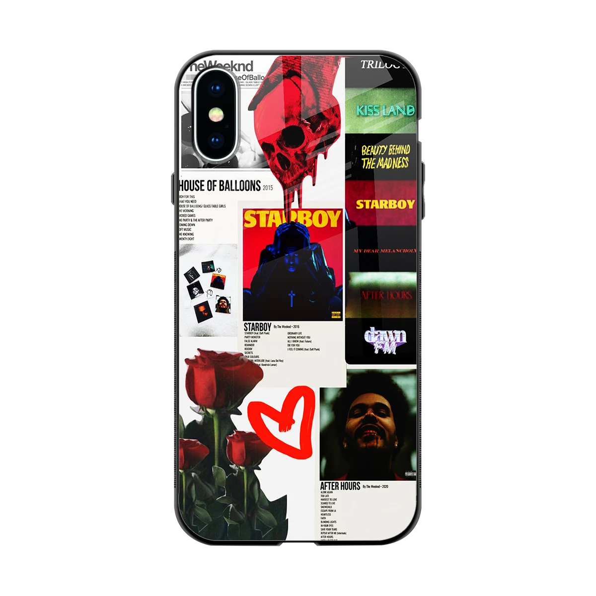 Starboy Collage back phone cover | glass case for iphone x