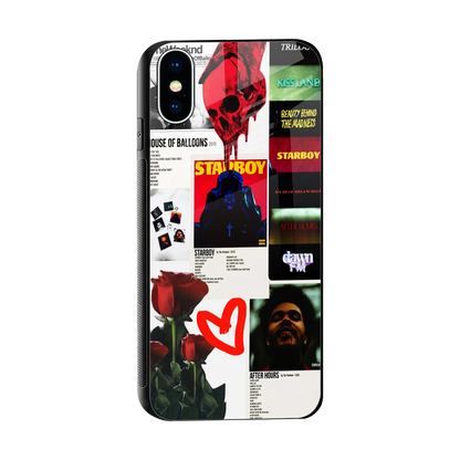 Starboy Collage sleek iphone x cover with tempered glass back and TPU edges