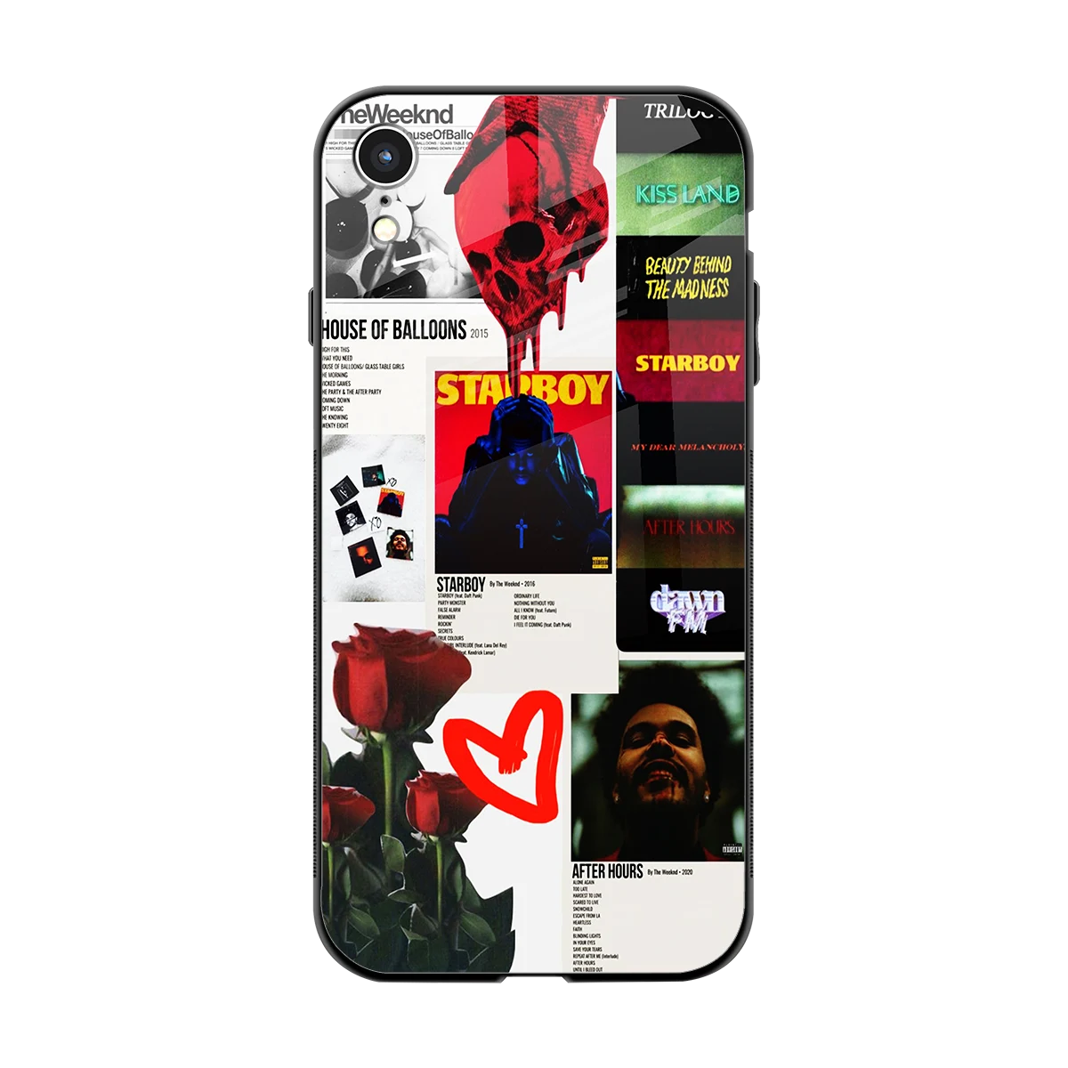 Starboy Collage back phone cover | glass case for iphone xr