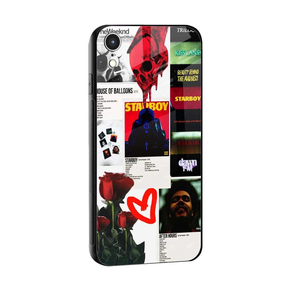Starboy Collage sleek iphone xr cover with tempered glass back and TPU edges