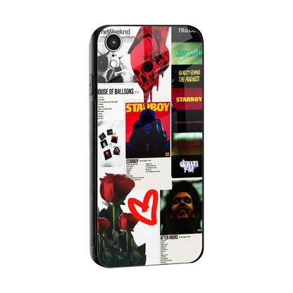 Starboy Collage sleek iphone xr cover with tempered glass back and TPU edges