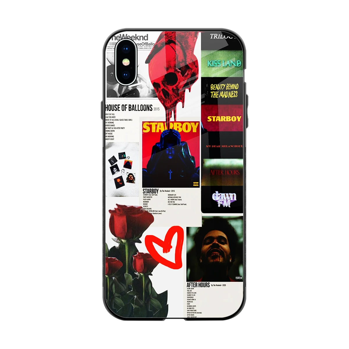 Starboy Collage back phone cover | glass case for iphone xs max