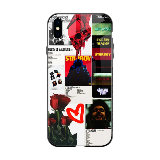 Starboy Collage back phone cover | glass case for iphone xs max