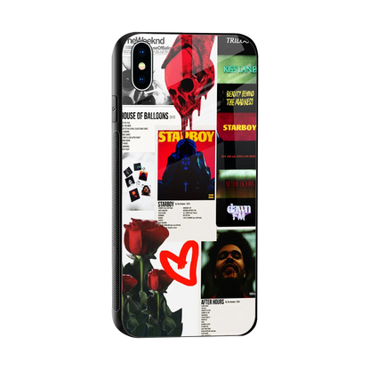 Starboy Collage sleek iphone xs max cover with tempered glass back and TPU edges