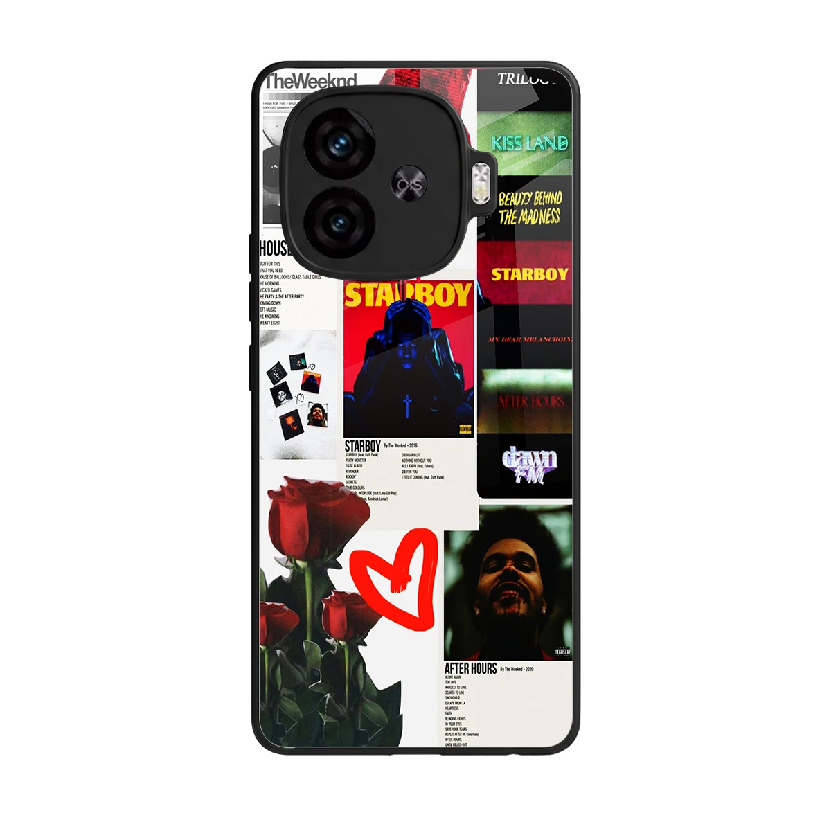 Starboy Collage back phone cover | glass case for iqoo neo 10r 5g