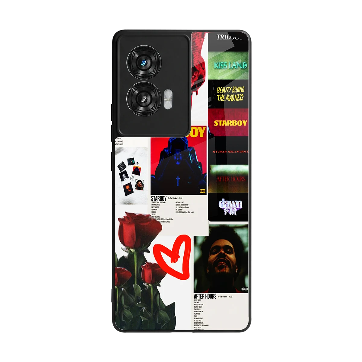 Starboy Collage back phone cover | glass case for motorola edge 50 fusion
