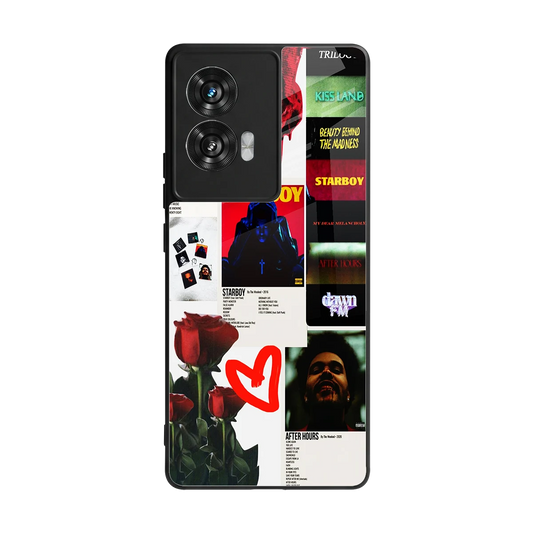 Starboy Collage back phone cover | glass case for motorola edge 50 fusion