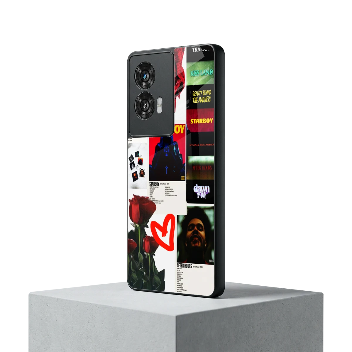 Starboy Collage motorola edge 50 fusion mobile cover | shockproof glass phone case