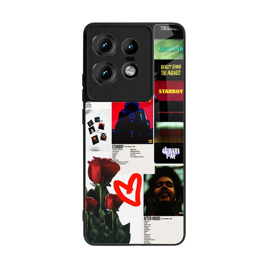 Starboy Collage back phone cover | glass case for motorola edge 50 pro