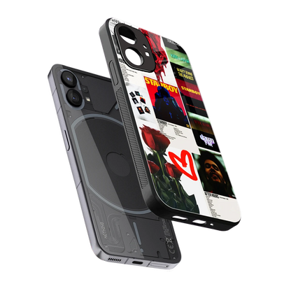 Starboy Collage sleek nothing phone 1 cover with tempered glass back and TPU edges