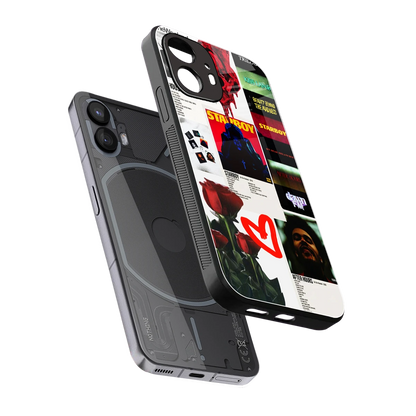 Starboy Collage sleek nothing phone 2 cover with tempered glass back and TPU edges