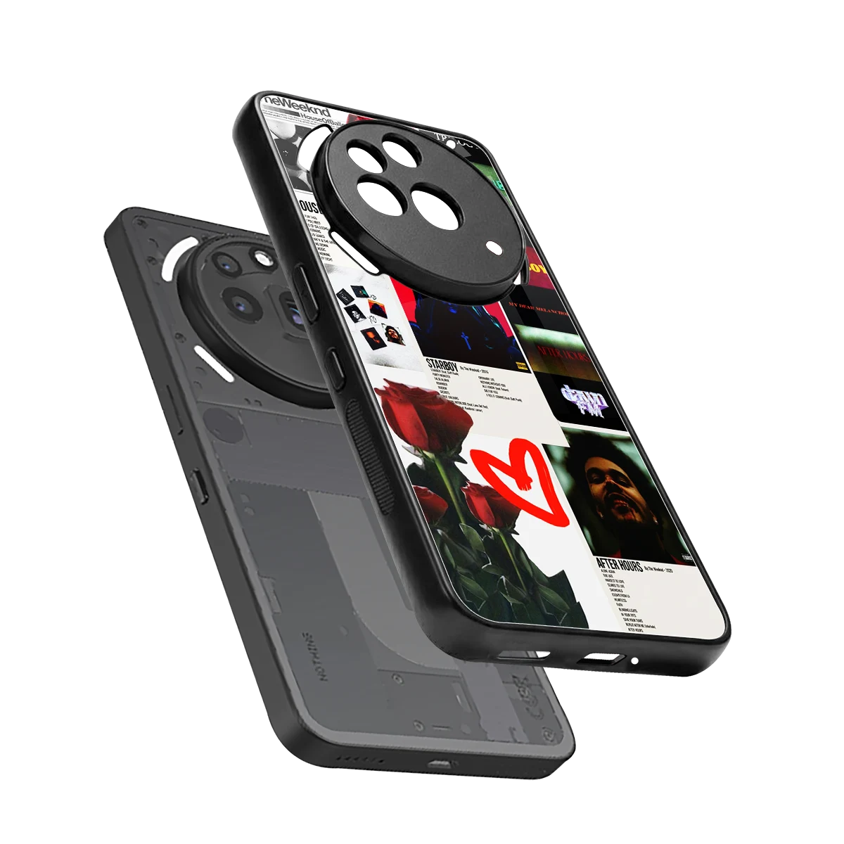 Starboy Collage sleek nothing phone 3a pro cover with tempered glass back and TPU edges