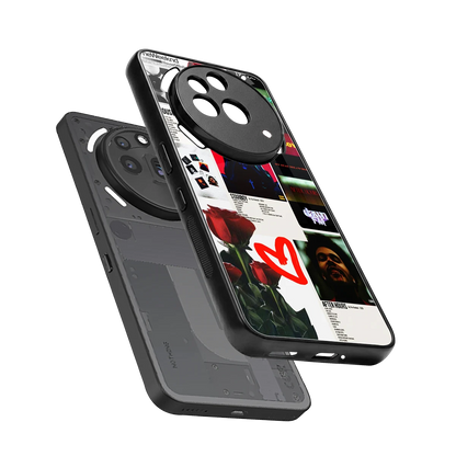 Starboy Collage sleek nothing phone 3a pro cover with tempered glass back and TPU edges