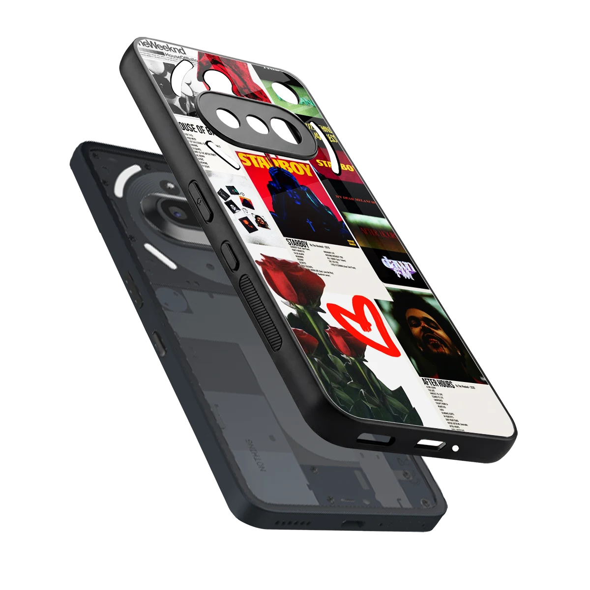 Starboy Collage sleek nothing phone 3a cover with tempered glass back and TPU edges