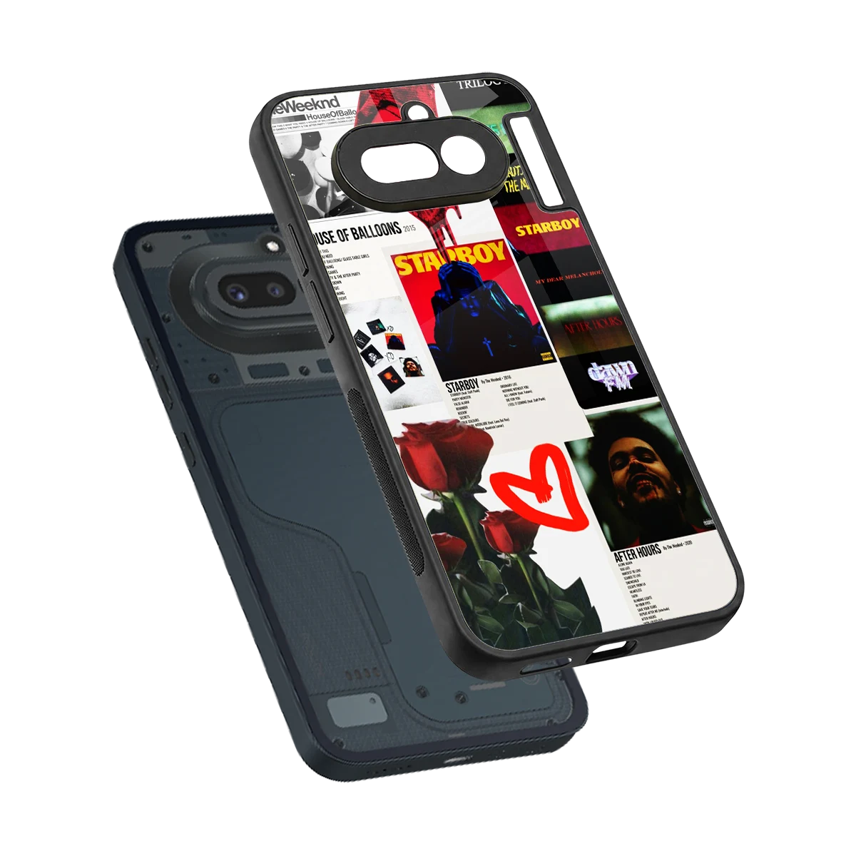Starboy Collage sleek nothing phone 4a cover with tempered glass back and TPU edges