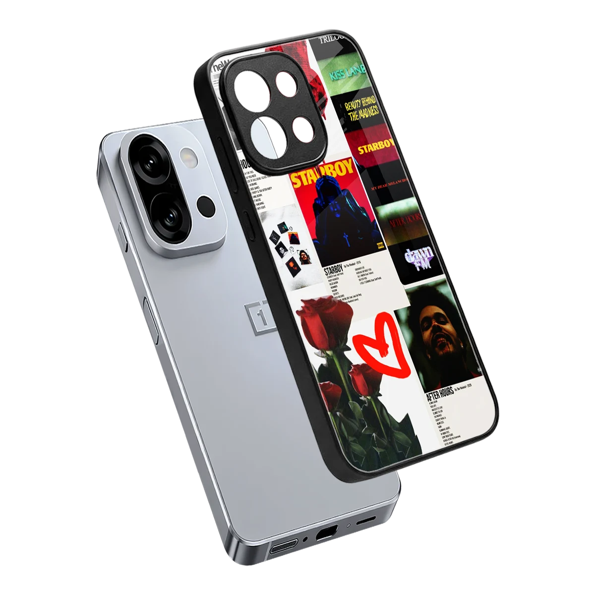 Starboy Collage sleek oneplus 13s cover with tempered glass back and TPU edges