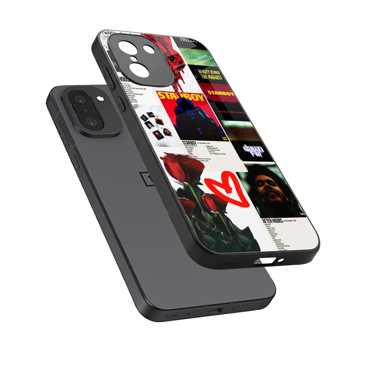 Starboy Collage sleek oneplus 15r cover with tempered glass back and TPU edges
