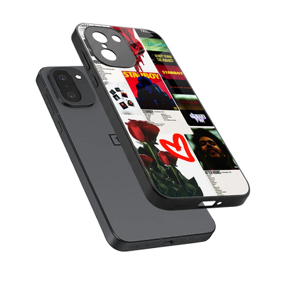 Starboy Collage sleek oneplus 15r cover with tempered glass back and TPU edges