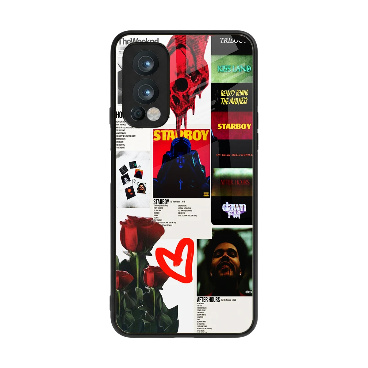 Starboy Collage back phone cover | glass case for oneplus nord 2