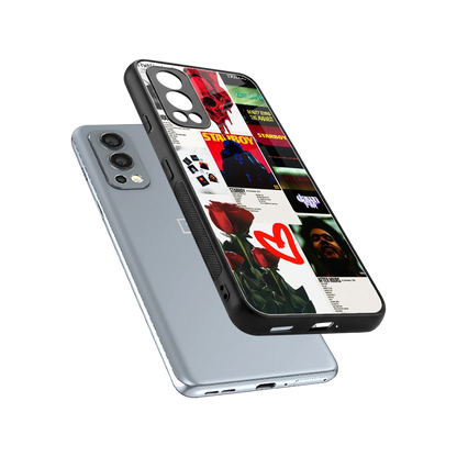 Starboy Collage sleek oneplus nord 2 cover with tempered glass back and TPU edges