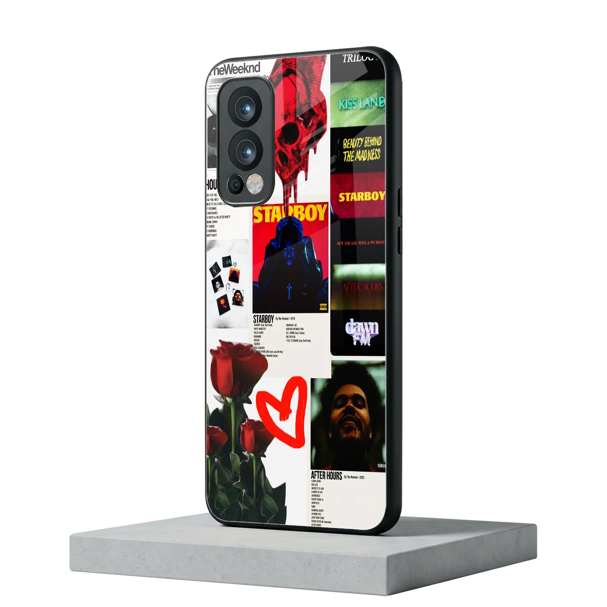 Starboy Collage oneplus nord 2 mobile cover | shockproof glass phone case