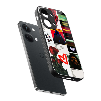 Starboy Collage sleek oneplus nord 3 cover with tempered glass back and TPU edges