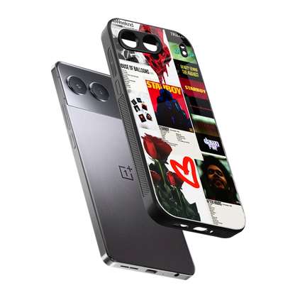 Starboy Collage sleek oneplus nord 4 cover with tempered glass back and TPU edges