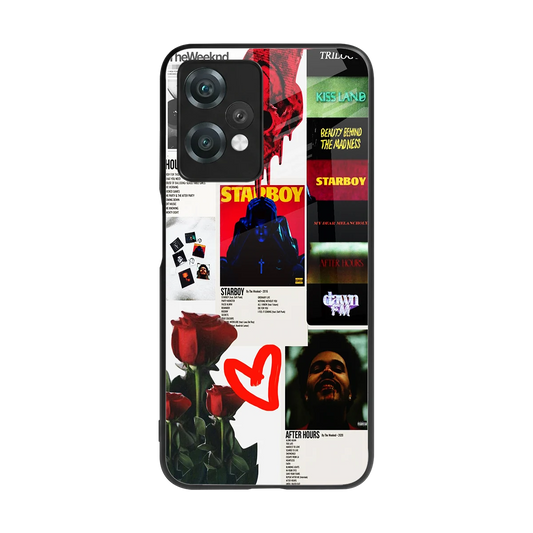 Starboy Collage back phone cover | glass case for oneplus nord ce 2 lite