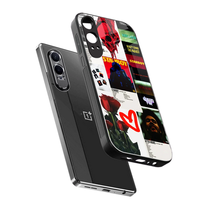 Starboy Collage sleek oneplus nord ce 4 lite cover with tempered glass back and TPU edges