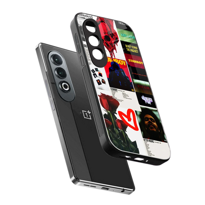 Starboy Collage sleek oneplus nord ce 4 cover with tempered glass back and TPU edges
