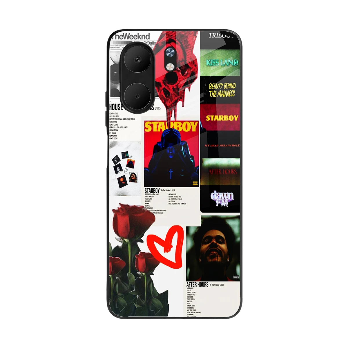 Starboy Collage back phone cover | glass case for oppo a5x 5g