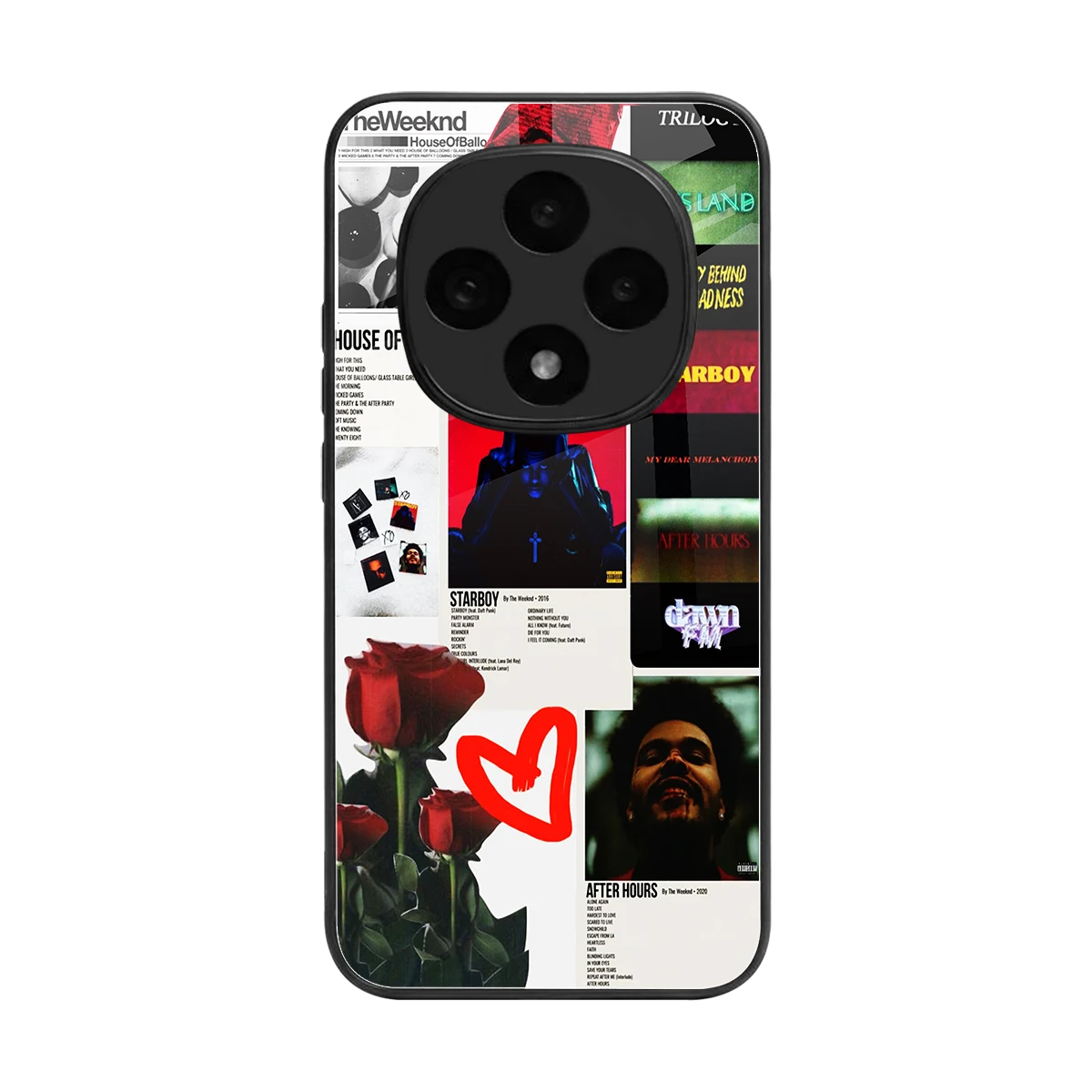 Starboy Collage back phone cover | glass case for oppo f31 pro 5g