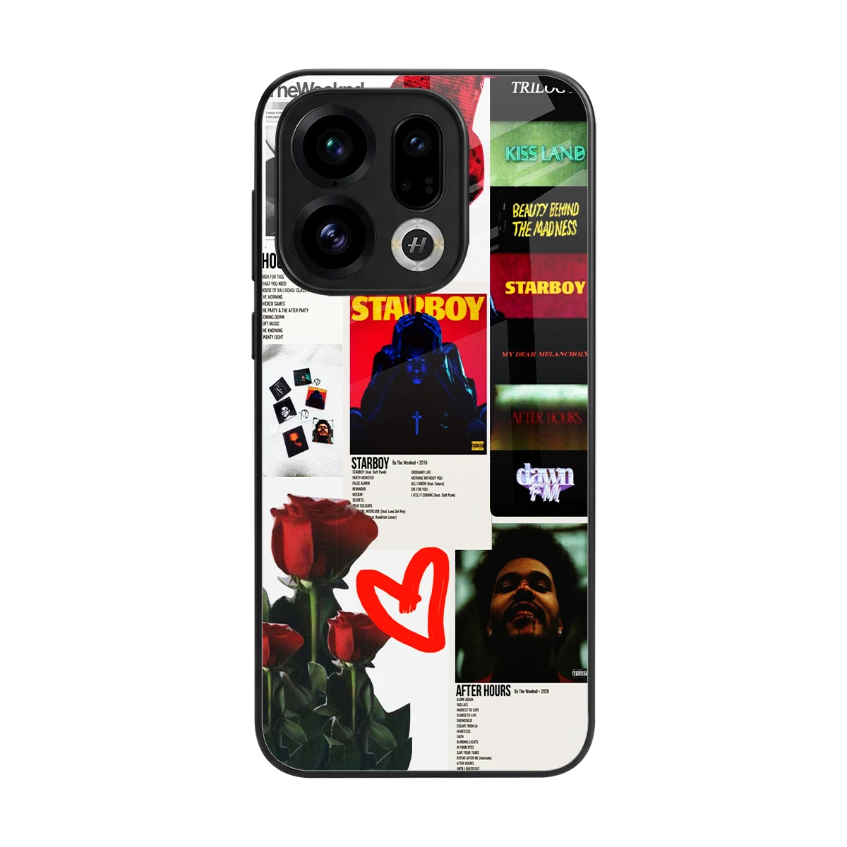 Starboy Collage back phone cover | glass case for oppo find x9