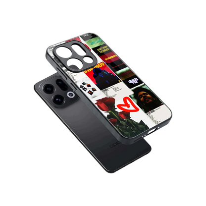 Starboy Collage sleek oppo find x9 cover with tempered glass back and TPU edges