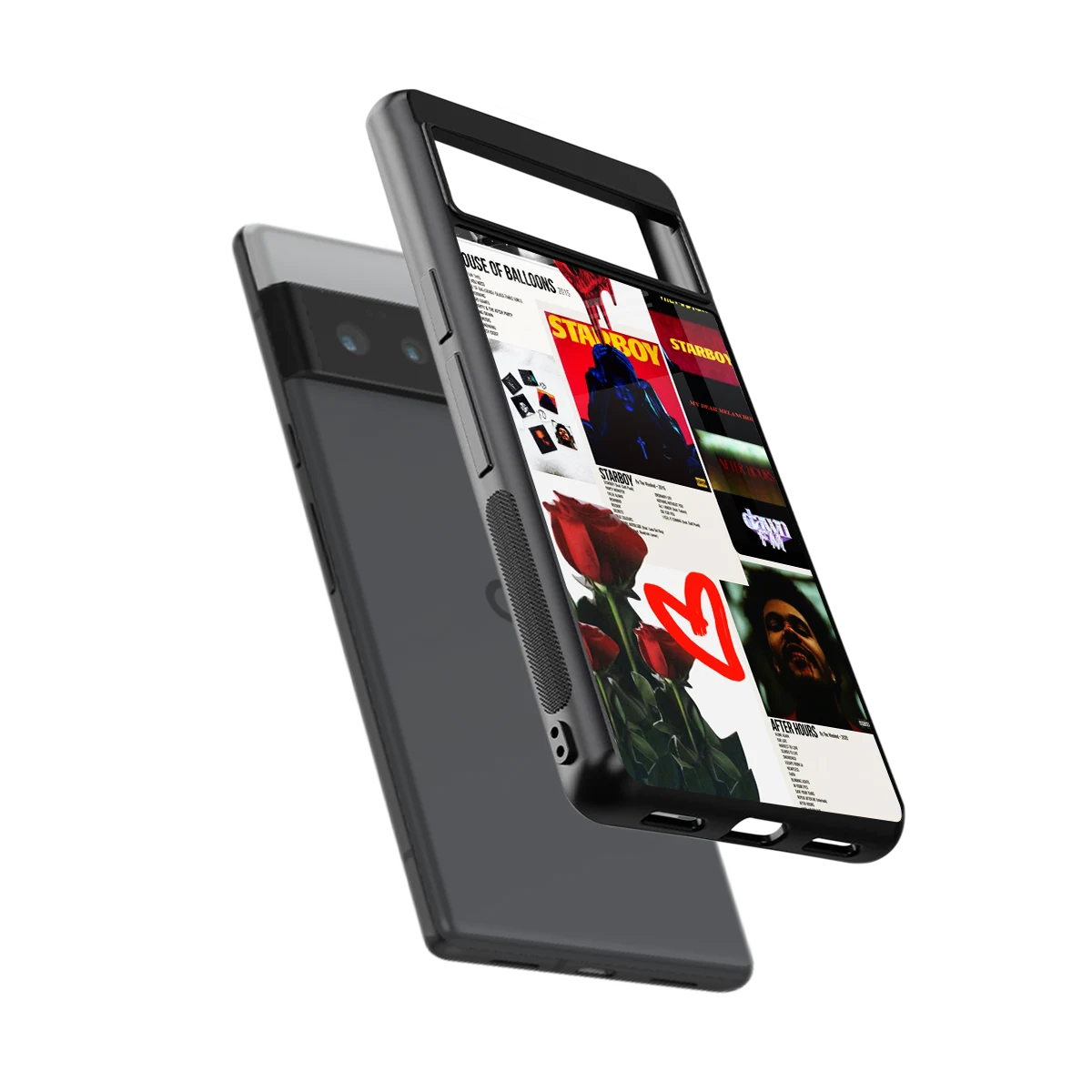 Starboy Collage sleek google pixel 6 pro cover with tempered glass back and TPU edges