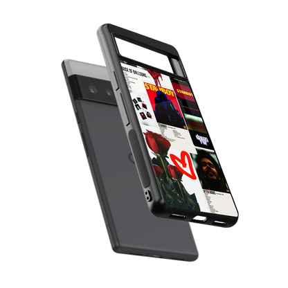 Starboy Collage sleek google pixel 6 pro cover with tempered glass back and TPU edges