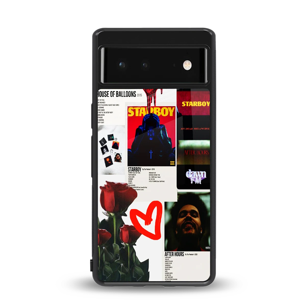 Starboy Collage back phone cover | glass case for google pixel 6
