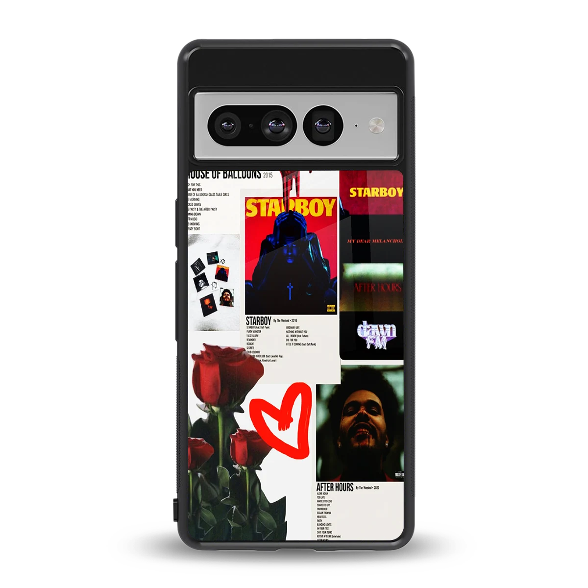 Starboy Collage back phone cover | glass case for google pixel 7 pro