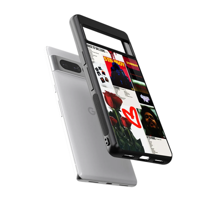 Starboy Collage sleek google pixel 7 pro cover with tempered glass back and TPU edges