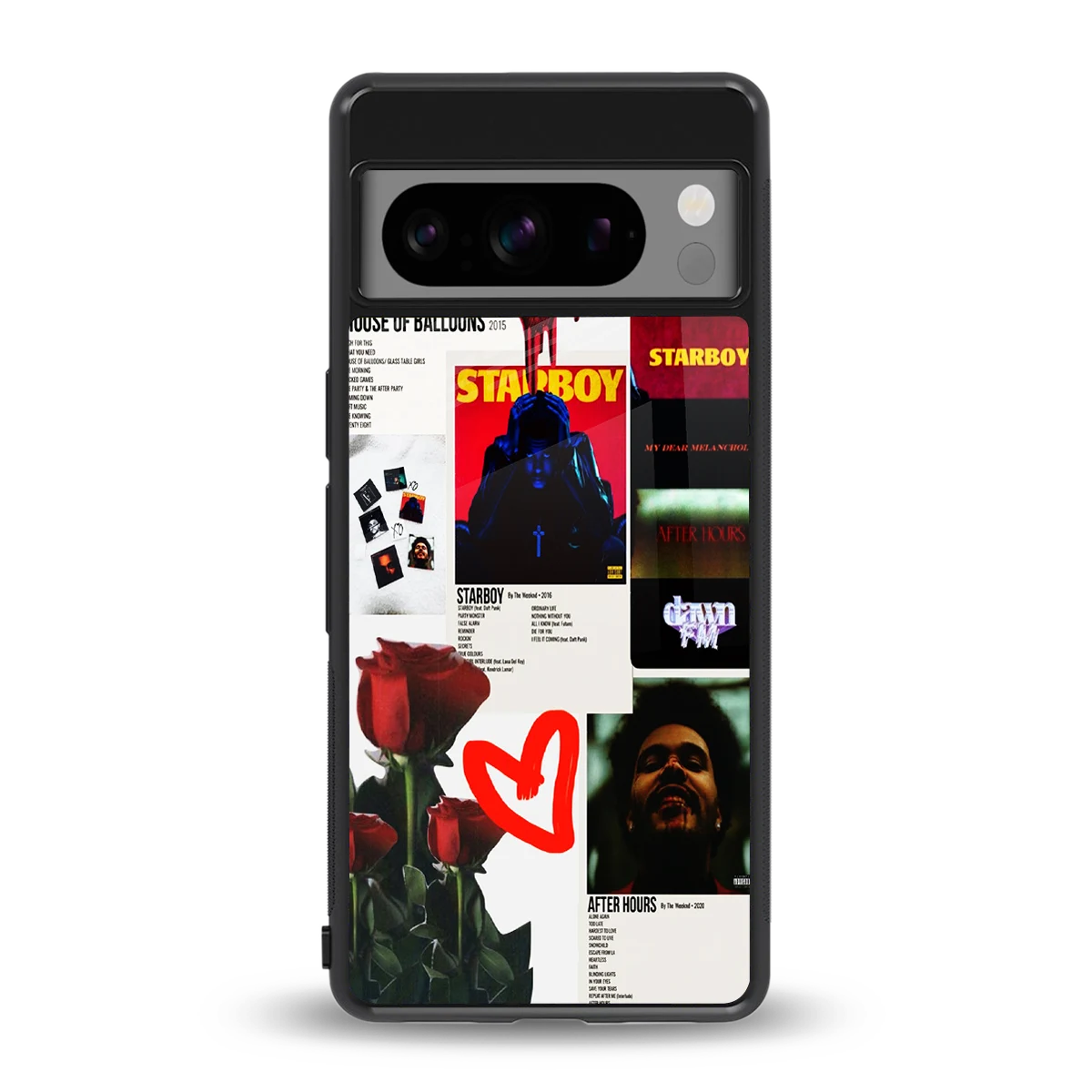 Starboy Collage back phone cover | glass case for google pixel 8 pro