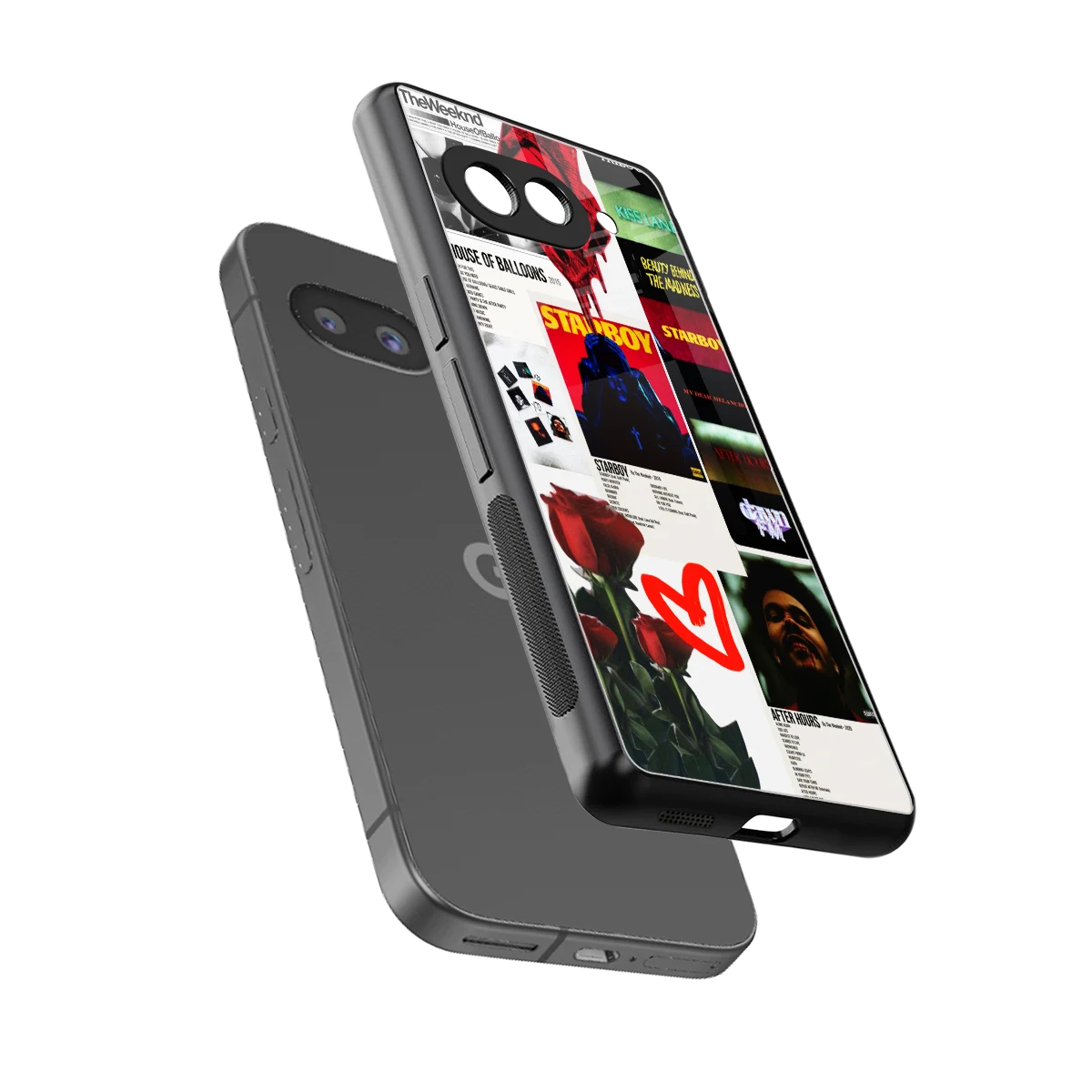 Starboy Collage sleek google pixel 10a cover with tempered glass back and TPU edges