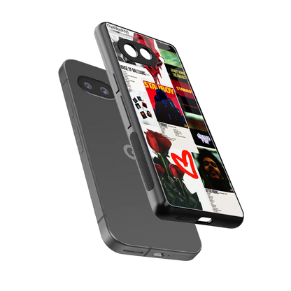 Starboy Collage sleek google pixel 10a cover with tempered glass back and TPU edges