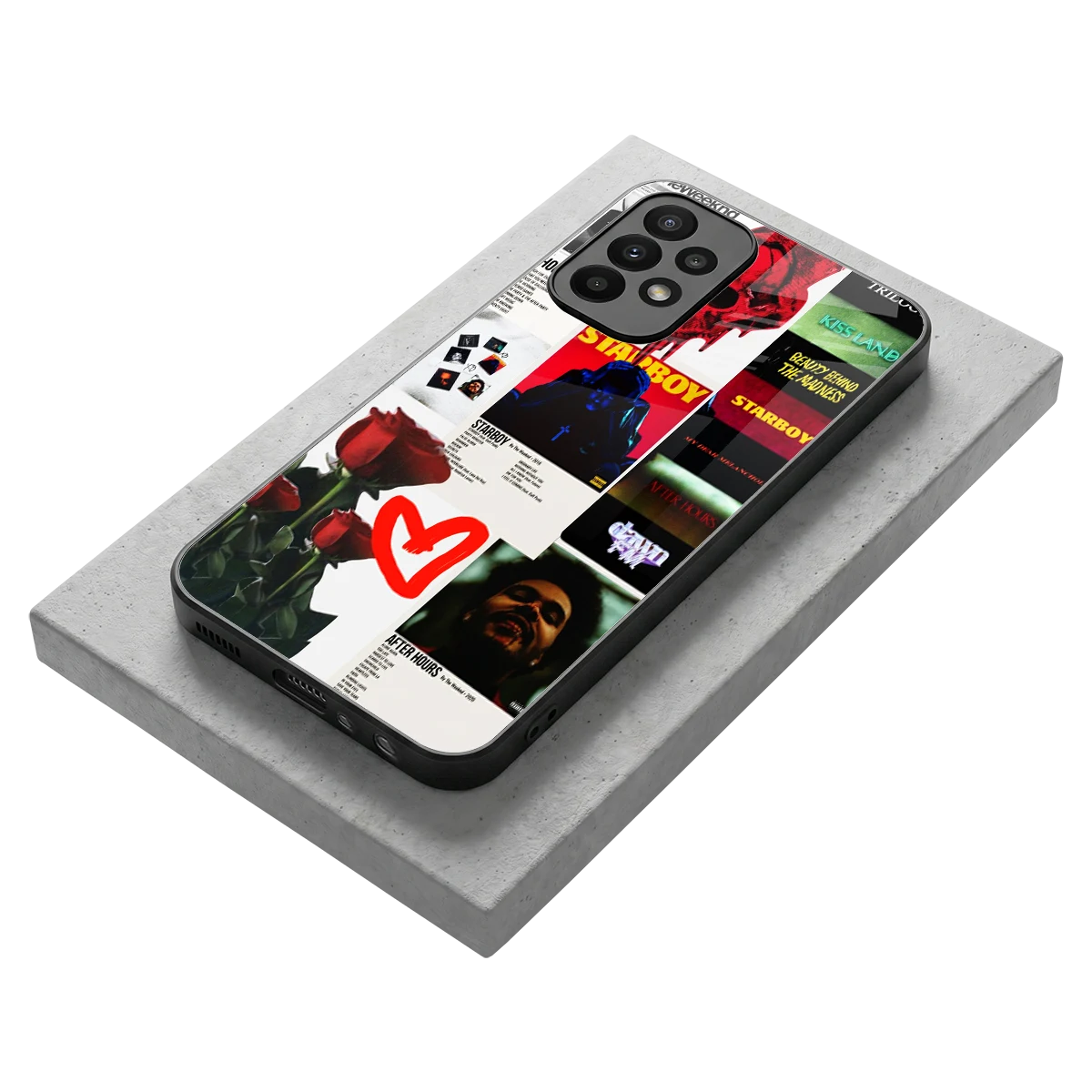 Starboy Collage stylish phone case for samsung galaxy a23 | glossy glass and slim fit