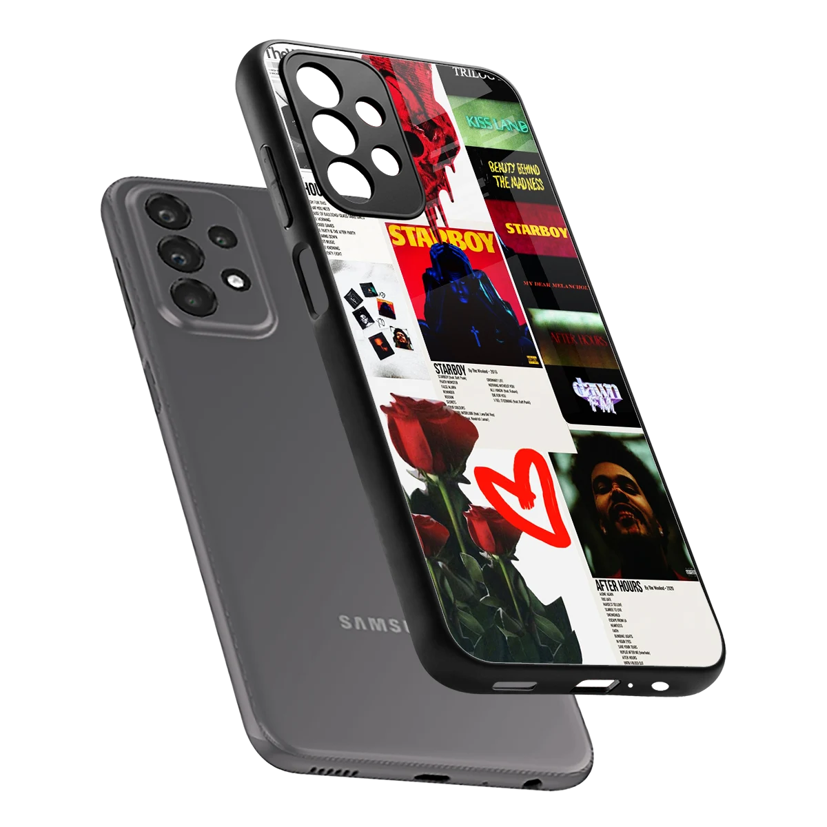 Starboy Collage sleek samsung galaxy a23 cover with tempered glass back and TPU edges