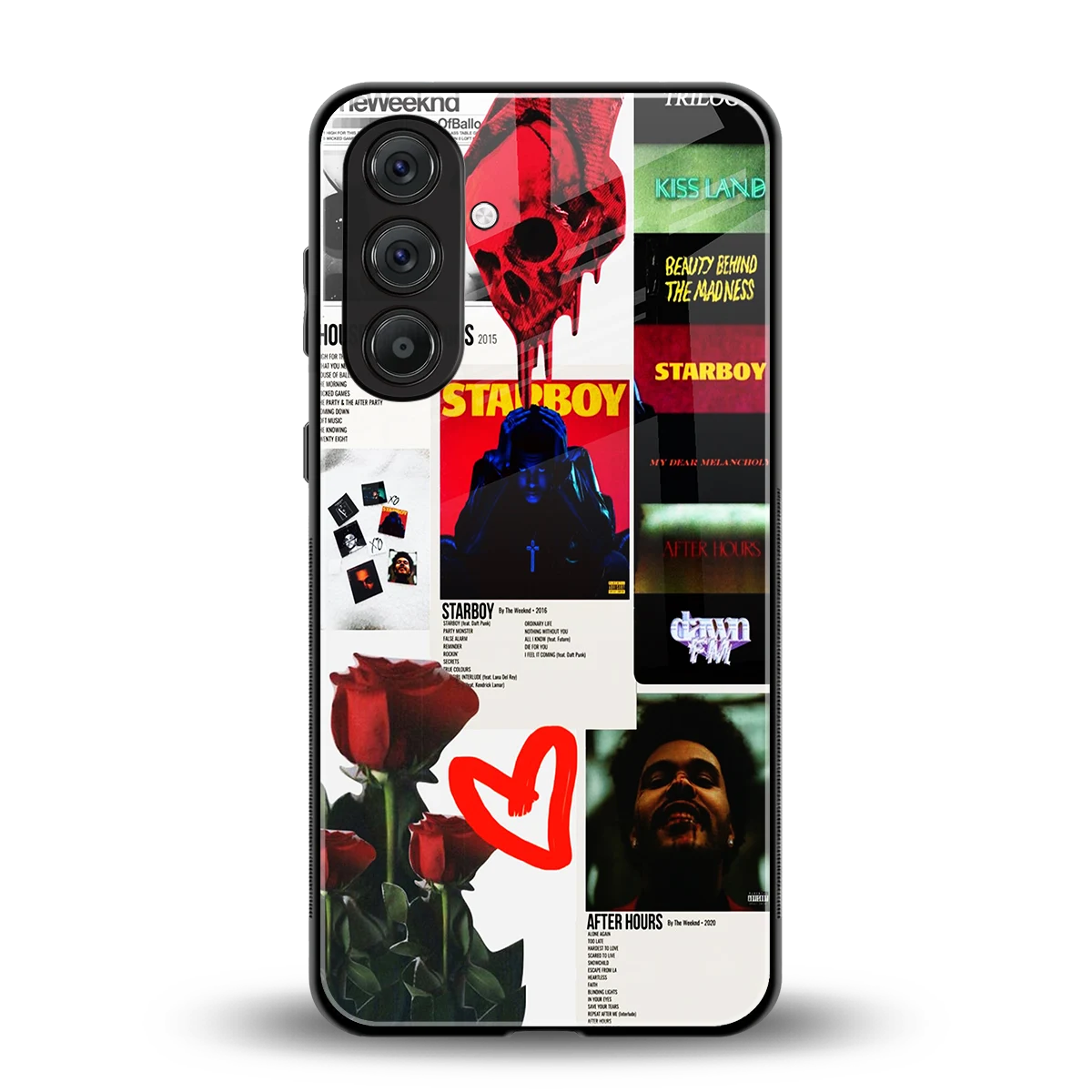 Starboy Collage back phone cover | glass case for samsung galaxy a14 5g